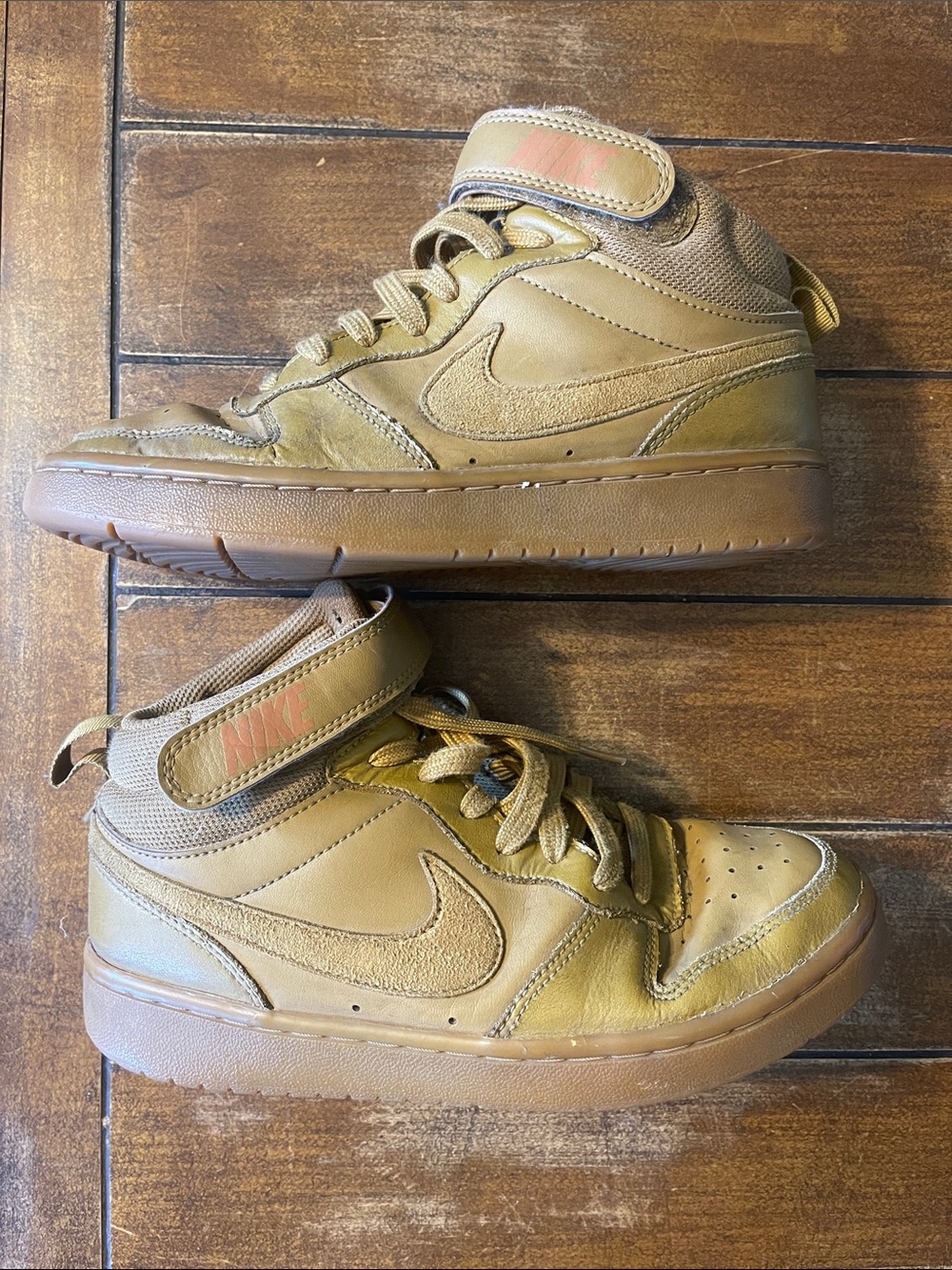 Nike Kids' High-Top Sneakers in Wheat Brown